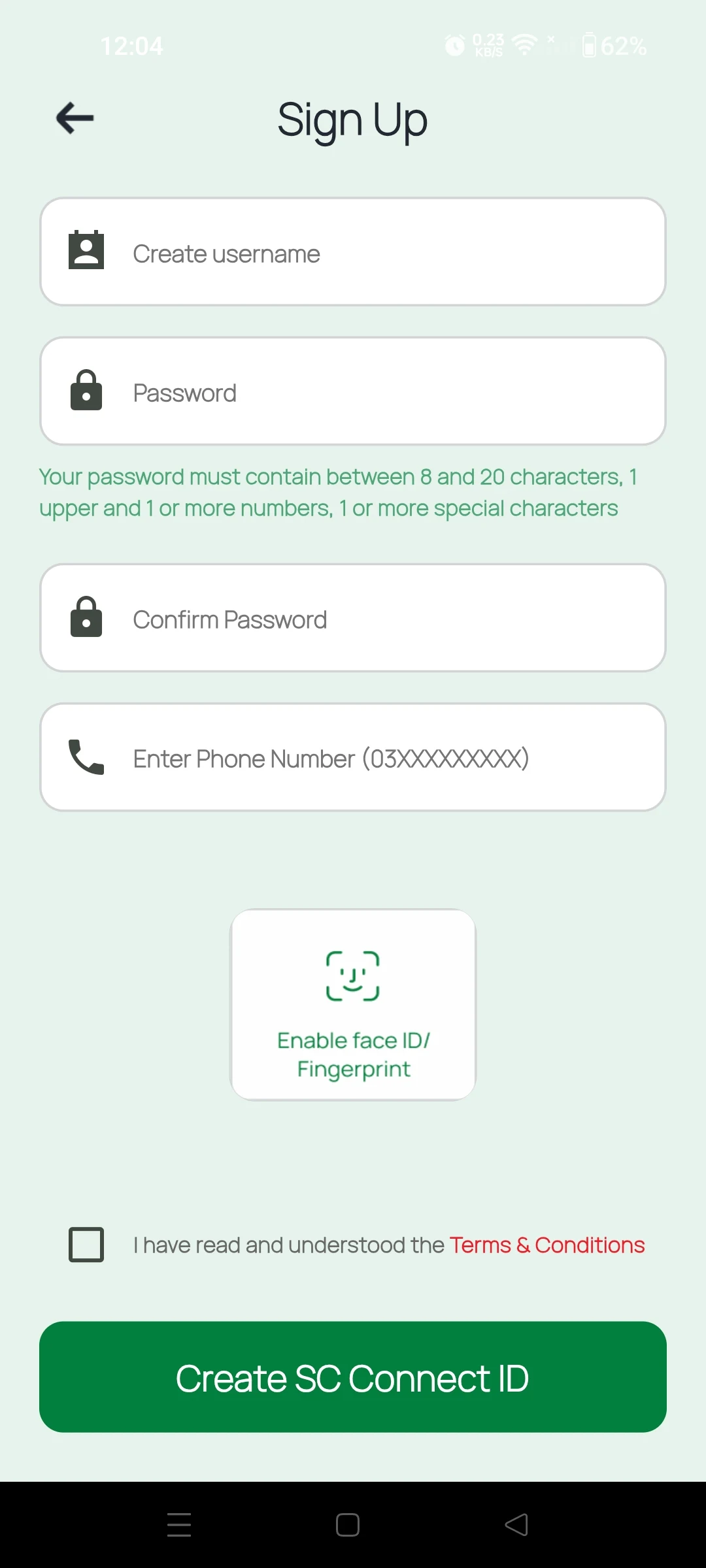 SC Connect screenshot